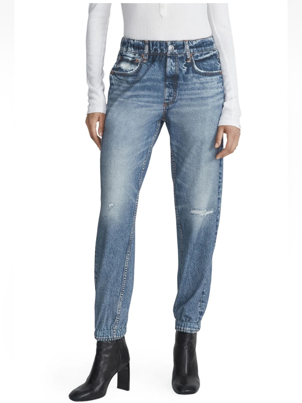 NEW! NWT RAG & BONE rb Miramar Cotton Jogger Sweatpant Jeans Lynn Size S